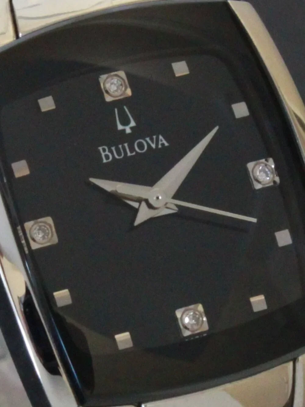 Bulova Ladies Classic Tonneau Style Quartz Watch Diamond Indices Black Dial 21mm - Picture 12 of 14